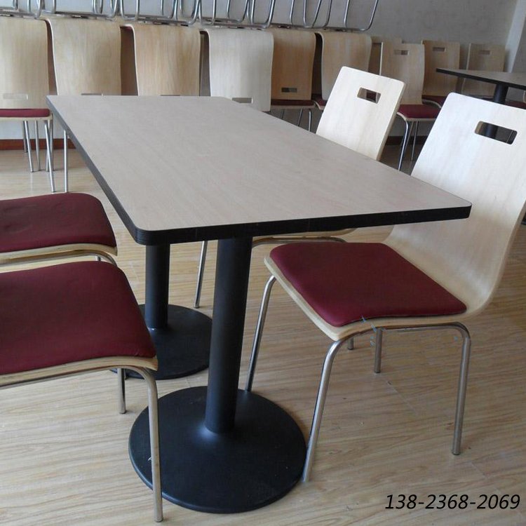 防火板四人桌，長(zhǎng)方形餐桌，快餐廳桌椅