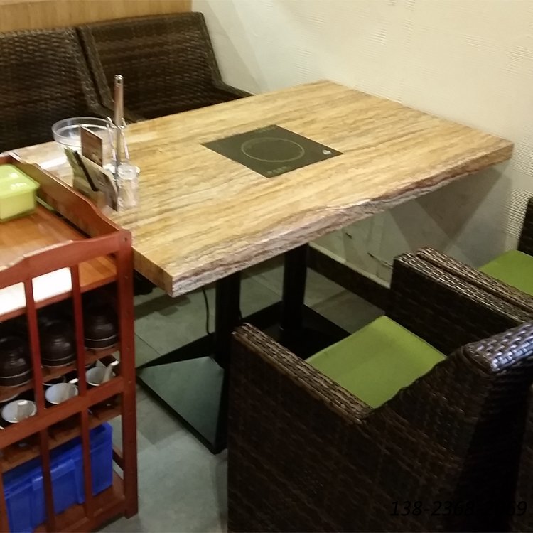 大理石火鍋桌，原味主張火鍋桌，定制火鍋餐桌